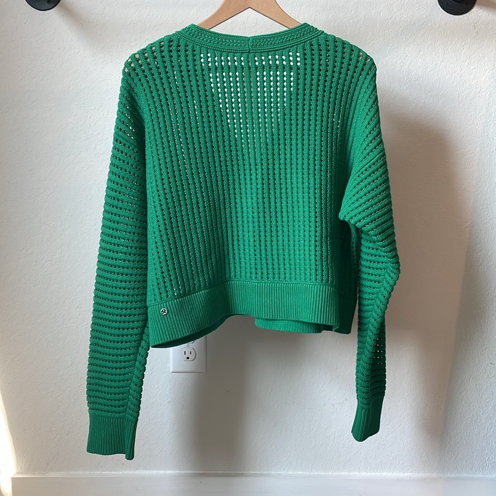 Lululemon Cotton Crochet Mesh Relaxed-Fit Cardigan - Picture 9 of 10